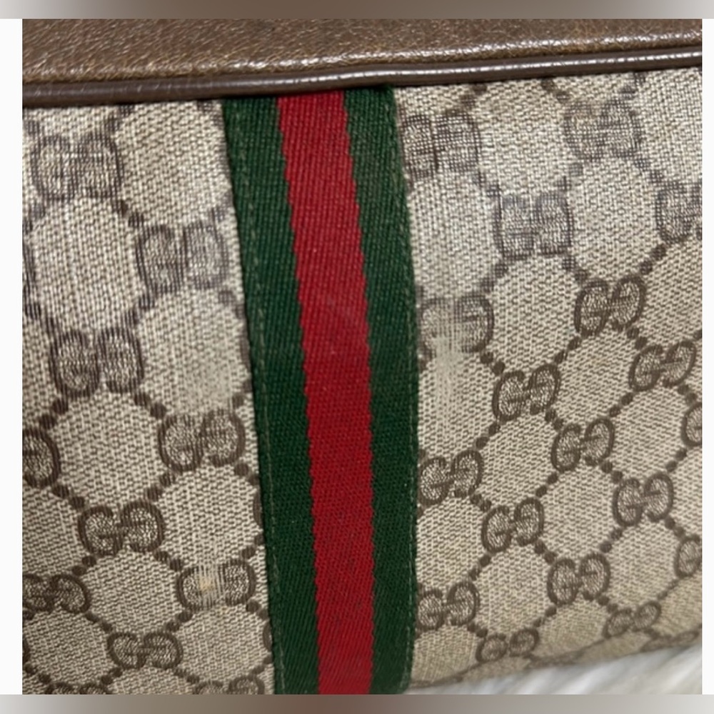 EUC | Authentic GUCCI Vintage GG Supreme Web Sherry Line Cosmetic Bag - Picture 3 of 6
